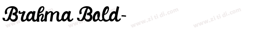 Brahma Bold字体转换